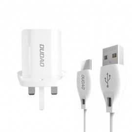 شارژر دیواری DUDAO مدل A2UK به همراه کابل تبدیل USB-C