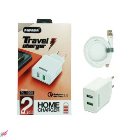 شارژر دیواری PAPADA مدل PL-1001 به همراه کابل MICRO-USB