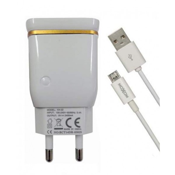 شارژر MOXOM مدل KH-22 به همراه کابل TYPE-C