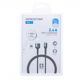 کابل شارژ TYPE-C برند KINGSTAR مدل K32C طول 1متر 