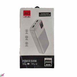 پاوربانک 20000 میلی آمپر AKO سوپر فست شارژ مدل AP-08