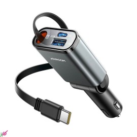 شارژر فندکی JOYROOM مدل JR-CCL07 به همراه کابل جمع‌شونده (60وات) 