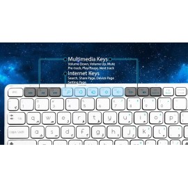 کیبورد بی سیم مجهز به تاچ پد BEYOND مدل FCR-6800