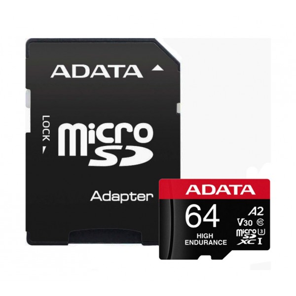 کارت حافظه ADATA 64GB U3 سرعت 100MB/S همراه با آداپتور