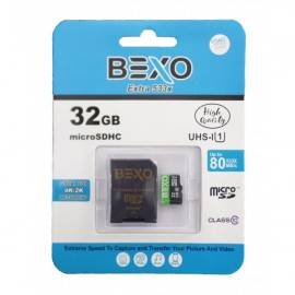 کارت حافظه BEXO 32G کلاس 10 سرعت 80MB/S به همراه آداپتور