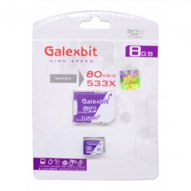 کارت حافظه Galexbit 8G کلاس 10 سرعت 80MB/S همراه با آداپتور