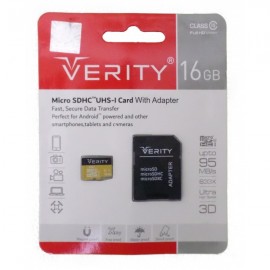 کارت حافظه VERITY 16G سرعت 95MB/S همراه با آداپتور