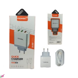 شارژر دیواری NOVAX مدل CH-102 به همراه کابل MICRO-USB